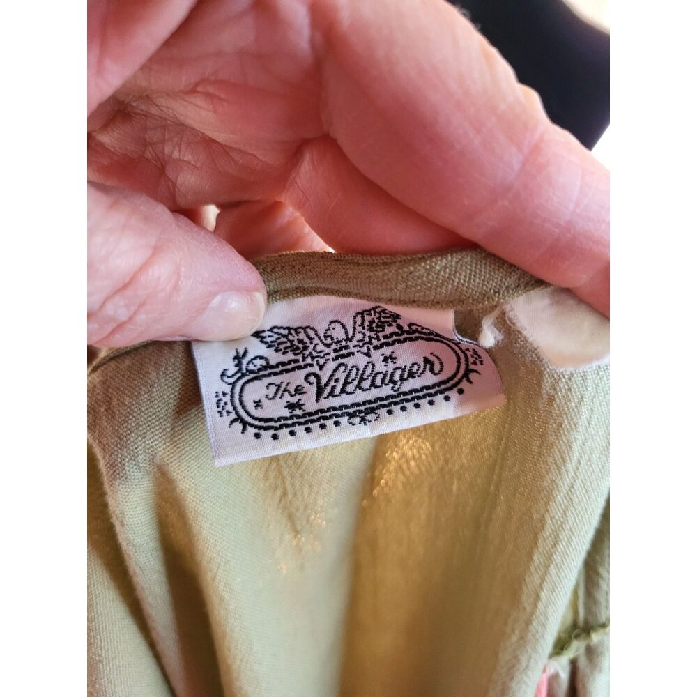 Villager Vintage 90s Layered Look Floral Tank/Jacket Pleated XL Cottage Spring - Picture 8 of 8
